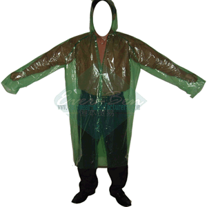 PE clear raincoat